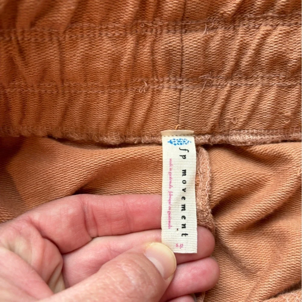 FREE PEOPLE MOVEMENT: Sunny Skinny Tie Waist Joggers Peach -Size Small - Picture 4 of 7